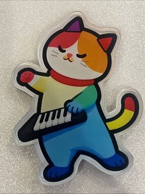 Colorful Rainbow Cat Keyboard Toy Magnet - Pets Cat